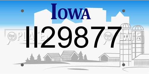 II29877 Iowa License Plate