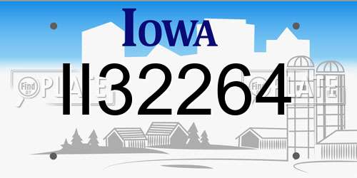 II32264 Iowa License Plate
