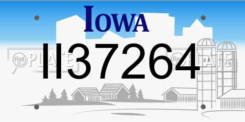 II37264 Iowa License Plate