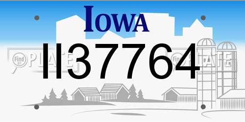 II37764 Iowa License Plate