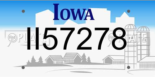 II57278 Iowa License Plate
