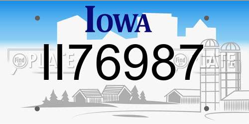 II76987 Iowa License Plate