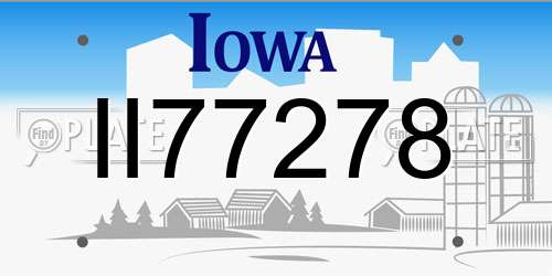 II77278 Iowa License Plate