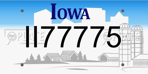 II77775 Iowa License Plate