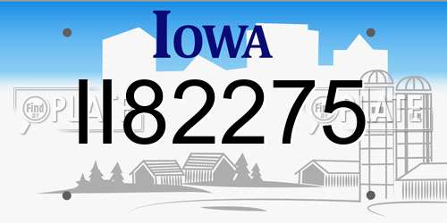 II82275 Iowa License Plate