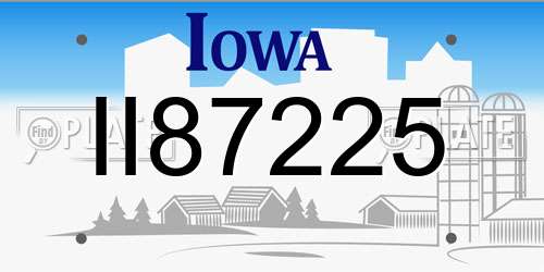 II87225 Iowa License Plate