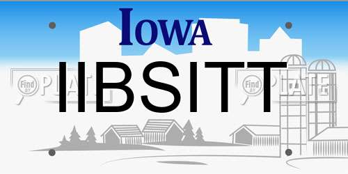 IIBSITT Iowa License Plate