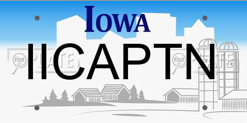 IICAPTN Iowa License Plate