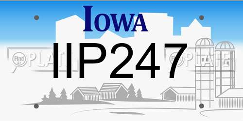 IIP247 Iowa License Plate