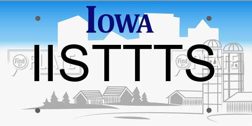 IISTTTS Iowa License Plate