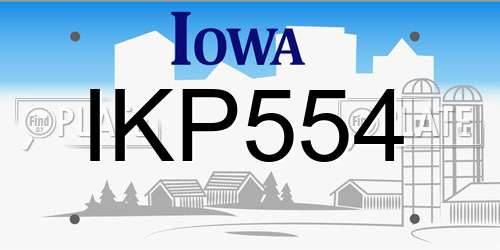 IKP554 Iowa License Plate