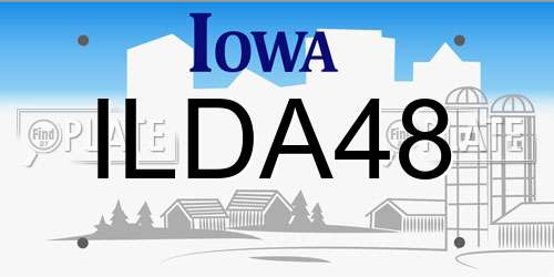 ILDA48 Iowa License Plate