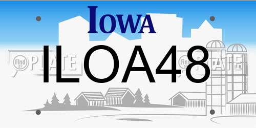 ILOA48 Iowa License Plate