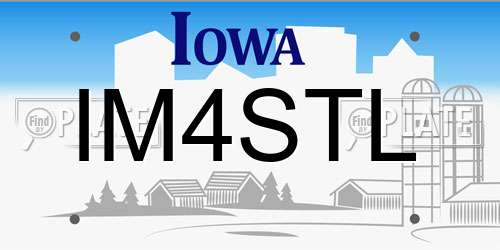 IM4STL Iowa License Plate