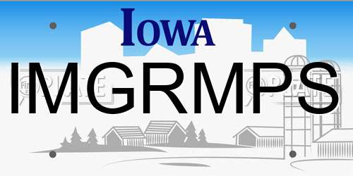 IMGRMPS Iowa License Plate