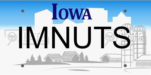 IMNUTS Iowa License Plate