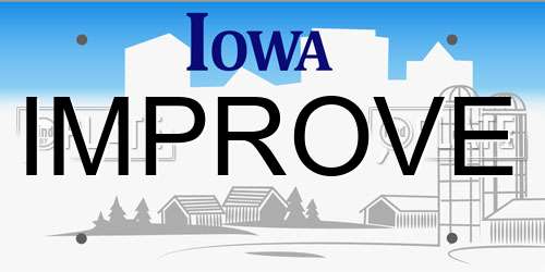 IMPROVE Iowa License Plate