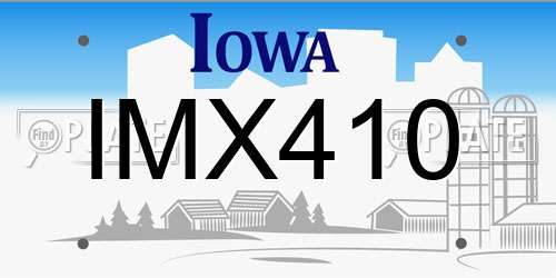 IMX410 Iowa License Plate
