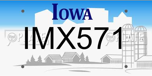 IMX571 Iowa License Plate