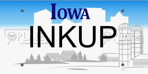 INKUP Iowa License Plate
