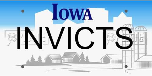 INVICTS Iowa License Plate