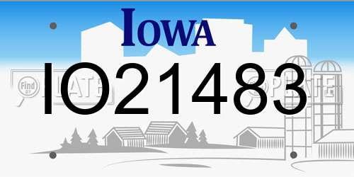 IO21483 Iowa License Plate