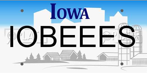 IOBEEES Iowa License Plate