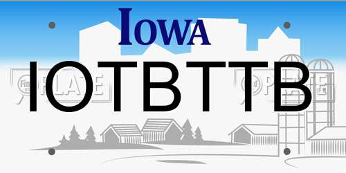 IOTBTTB Iowa License Plate