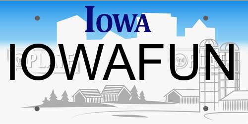 IOWAFUN Iowa License Plate