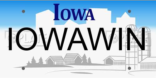 IOWAWIN Iowa License Plate
