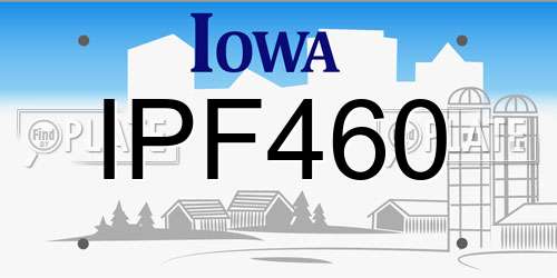 IPF460 Iowa License Plate