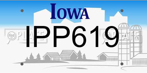 IPP619 Iowa License Plate
