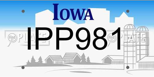 IPP981 Iowa License Plate