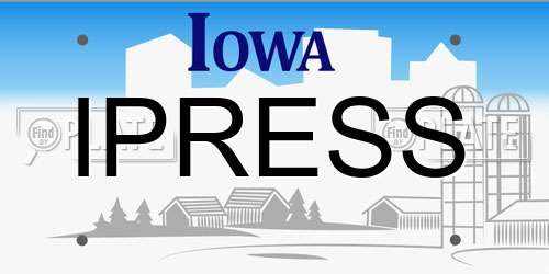 IPRESS Iowa License Plate