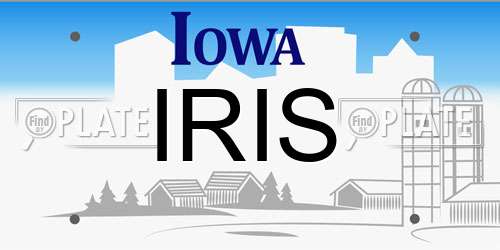 IRIS Iowa License Plate