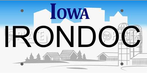 IRONDOC Iowa License Plate