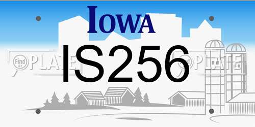 IS256 Iowa License Plate