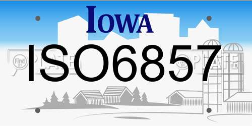 ISO6857 Iowa License Plate