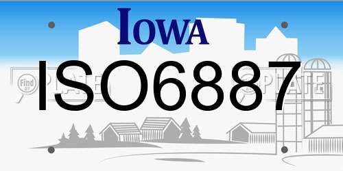 ISO6887 Iowa License Plate