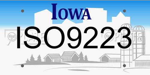 ISO9223 Iowa License Plate