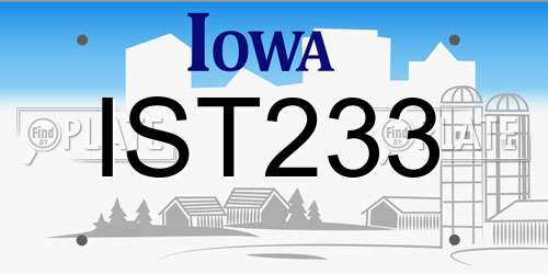 IST233 Iowa License Plate