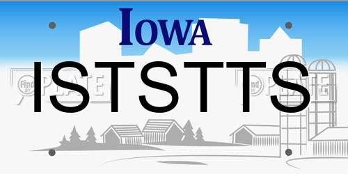 ISTSTTS Iowa License Plate