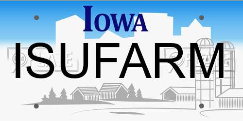 ISUFARM Iowa License Plate