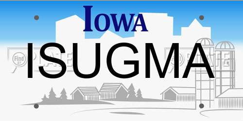 ISUGMA Iowa License Plate
