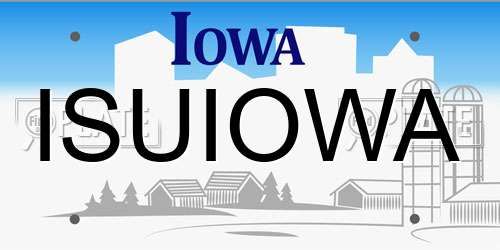 ISUIOWA Iowa License Plate