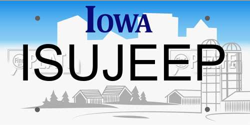 ISUJEEP Iowa License Plate