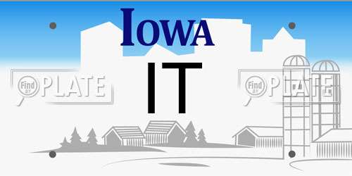 IT Iowa License Plate