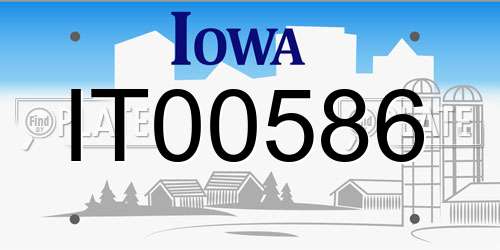 IT00586 Iowa License Plate