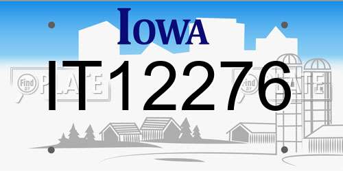 IT12276 Iowa License Plate