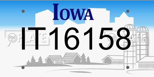 IT16158 Iowa License Plate